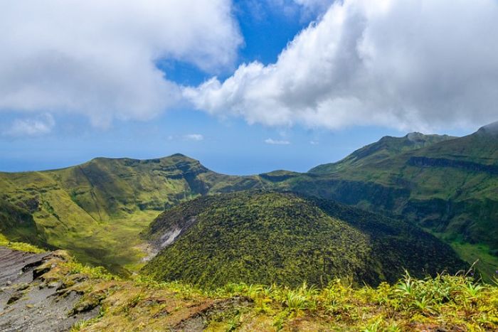 Le Volcan de la soufrière en Basse-Terre de Guadeloupe